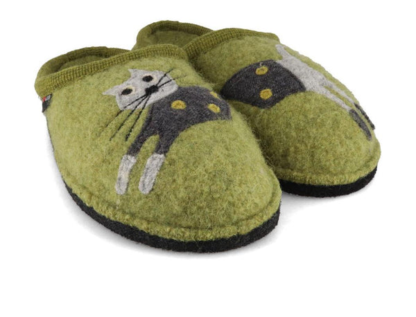 HAFLINGER-Women-Boiled-Wool-Slippers-Flair-Cucho-alpine #farbe_Green