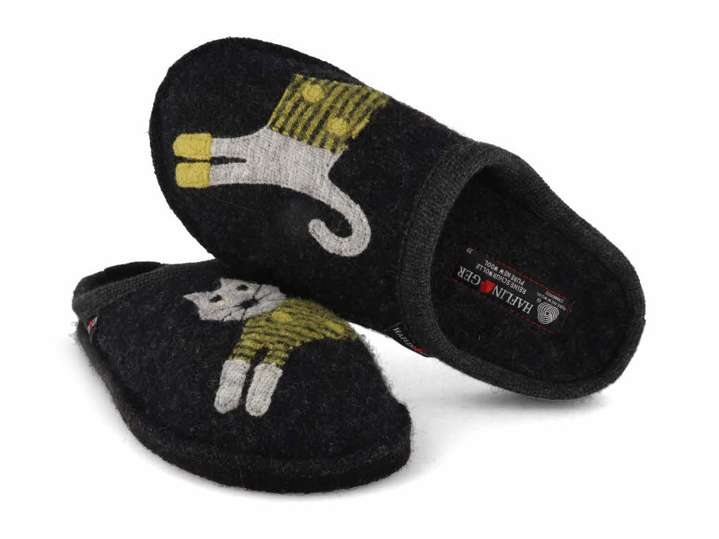 1 HAFLINGER-Women-Felt-Slippers-Flair-Cucho-graphite #farbe_Grey