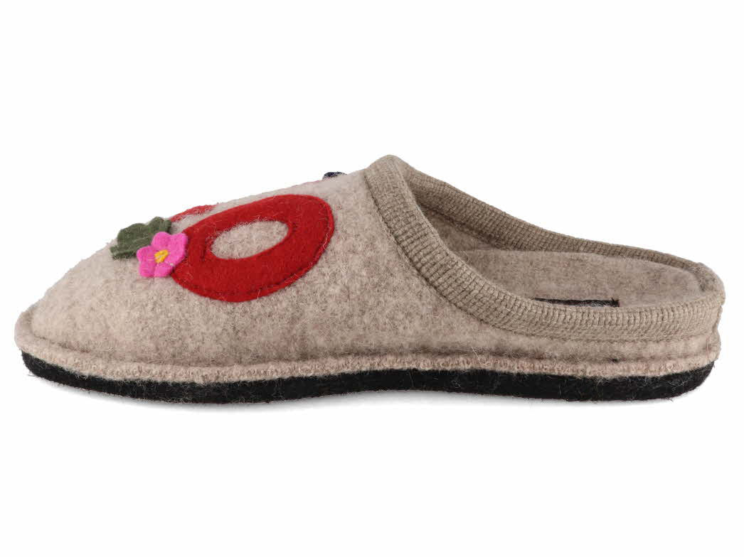 1 HAFLINGER-Women-Felt-Slippers-Flair-Love-beige #farbe_Beige