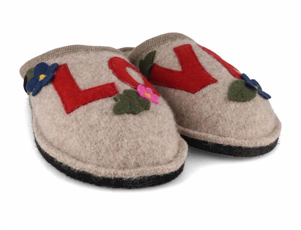 HAFLINGER-Women-Felt-Slippers-Flair-Love-beige #farbe_Beige