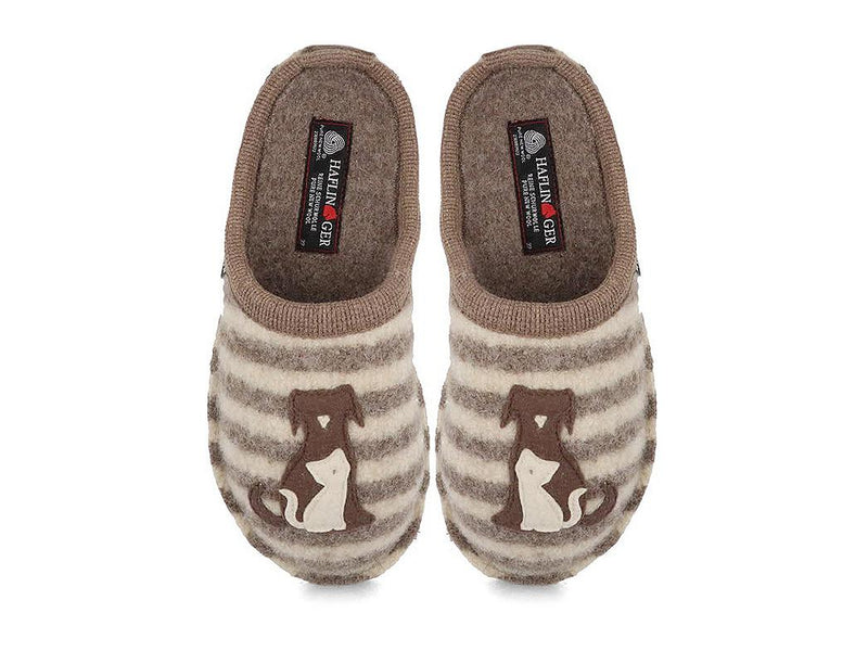 HAFLINGER-Women-Boiled-Wool-Slippers-Flair-Canegatto-beige