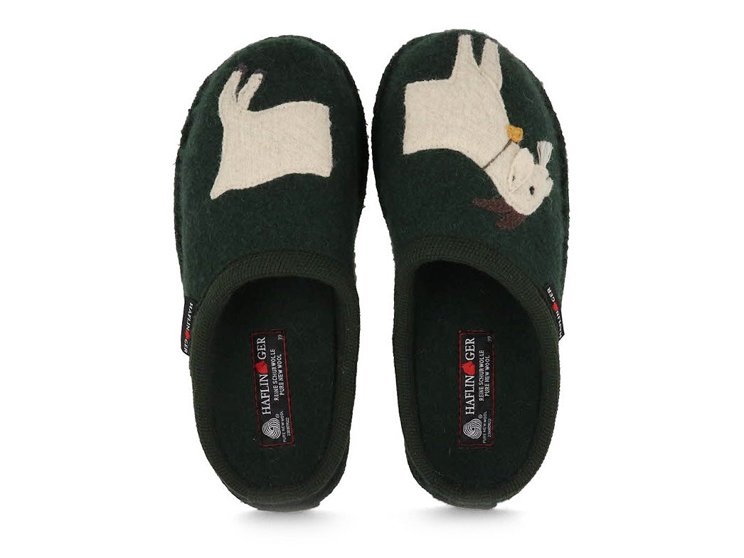 1 HAFLINGER-Women-Boiled-Wool-Slippers-Flair-Heidi-green #farbe_Green