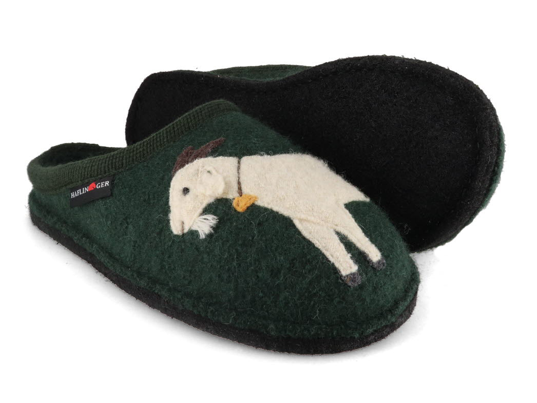 1 HAFLINGER-Women-Boiled-Wool-Slippers-Flair-Heidi-green #farbe_Green