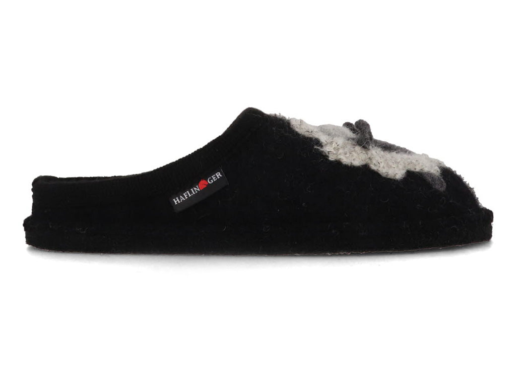 1 HAFLINGER-Women-Boiled-Wool-Slippers-Flair-Lamby-black #farbe_Black