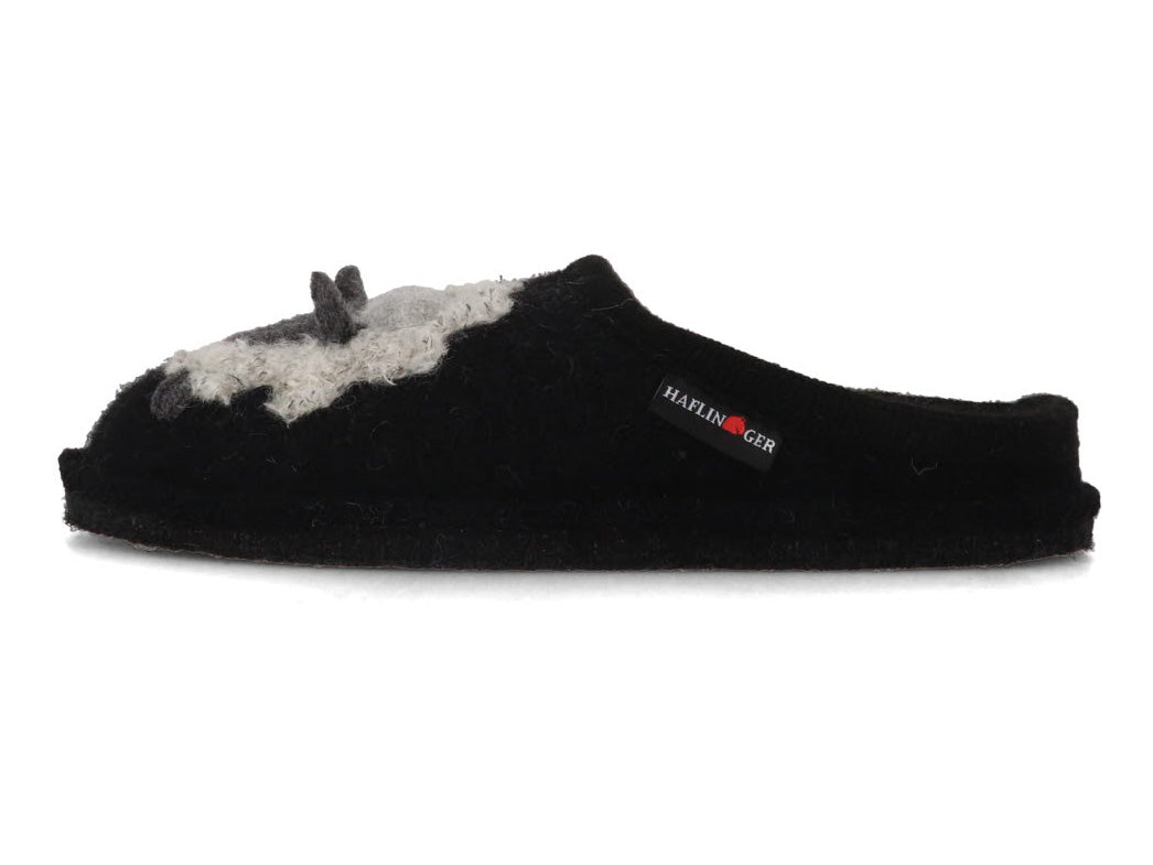 1 HAFLINGER-Women-Boiled-Wool-Slippers-Flair-Lamby-black #farbe_Black