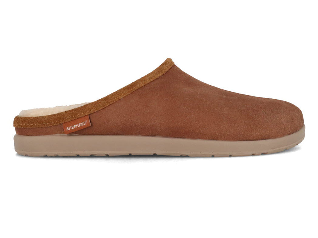 1 SHEPHERD-Men-Lambskin-Slippers-Ludvig-antique-cognac #farbe_Brown