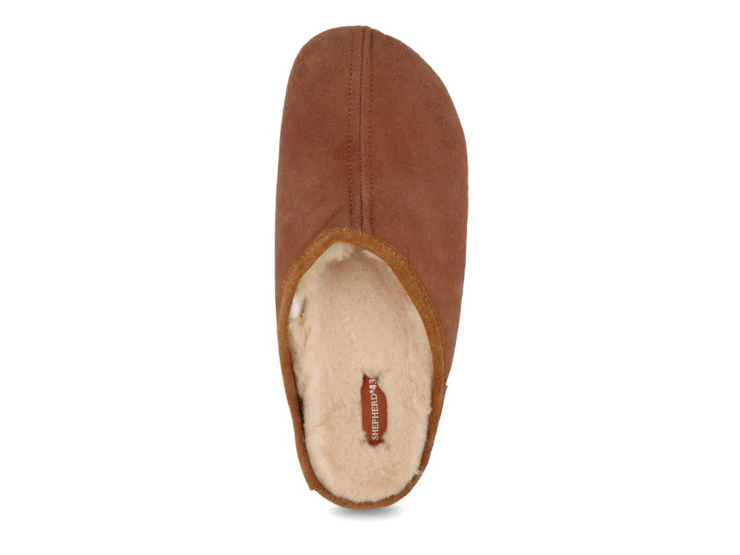 1 SHEPHERD-Men-Lambskin-Slippers-Ludvig-antique-cognac #farbe_Brown