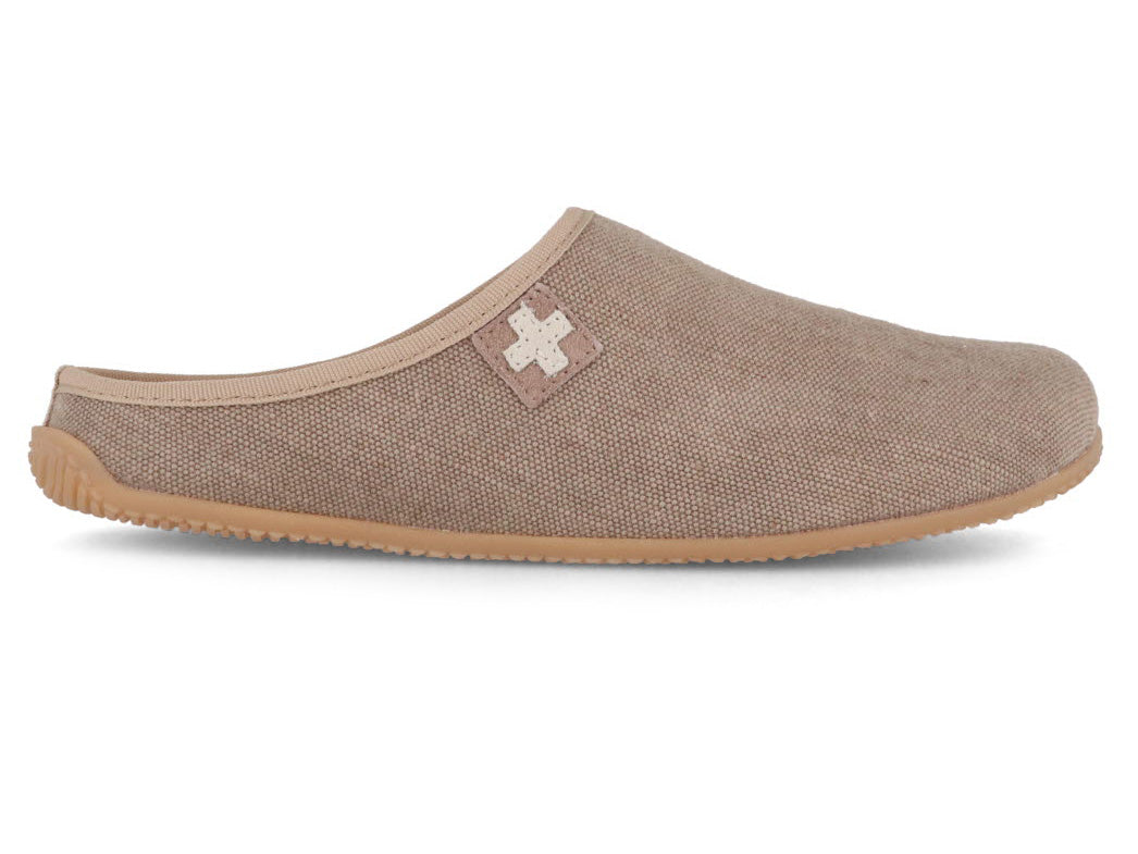 1 Living-Kitzbuehel-Men-Women-Cotton-Slippers-Swiss-Cross-sand #farbe_Beige