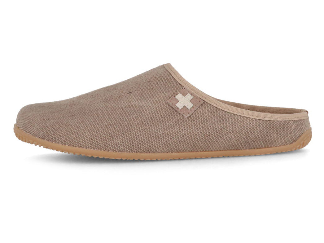 1 Living-Kitzbuehel-Men-Women-Cotton-Slippers-Swiss-Cross-sand #farbe_Beige