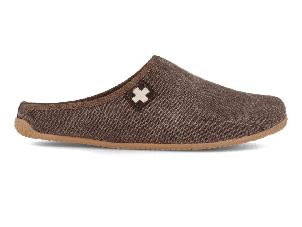 1 Living-Kitzbuehel-Women-Cotton-Slippers-Swiss-Cross-Wood #farbe_Brown