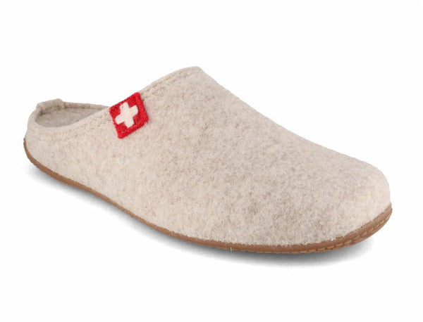 Living-Kitzbuehel-Women-Felt-Slippers-Swiss-Cross-unbleached #farbe_Beige