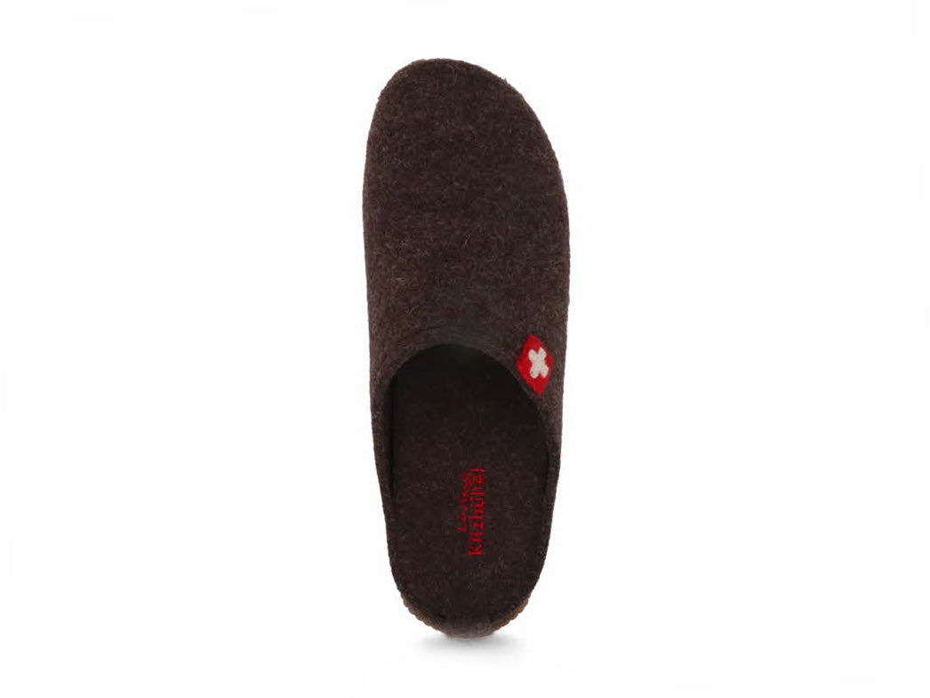 1 Living-Kitzbuehel-Men-Women-Felt-Slippers-Swiss-Cross-dark-oak #farbe_Green