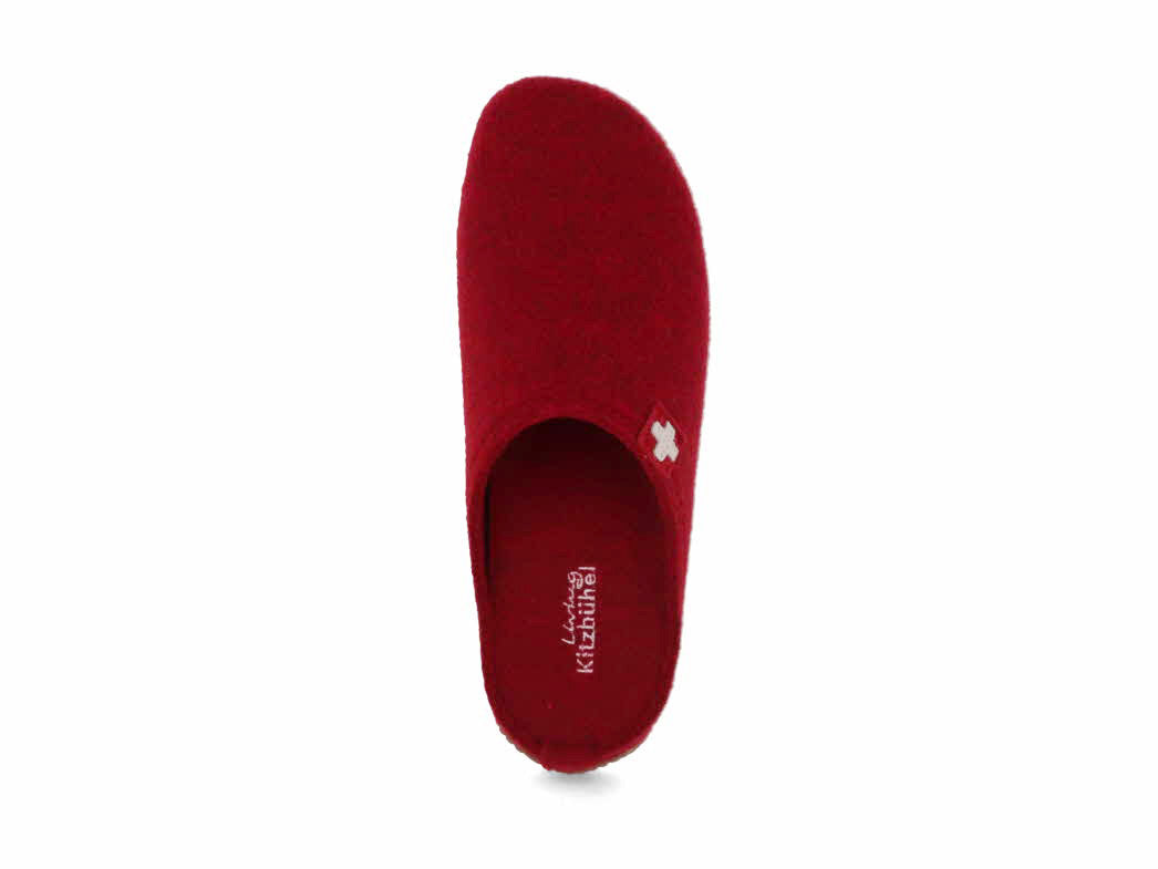 1 Living-Kitzbuehel-Women-Felt-Slippers-Swiss-Cross-dark-cherry #farbe_Red
