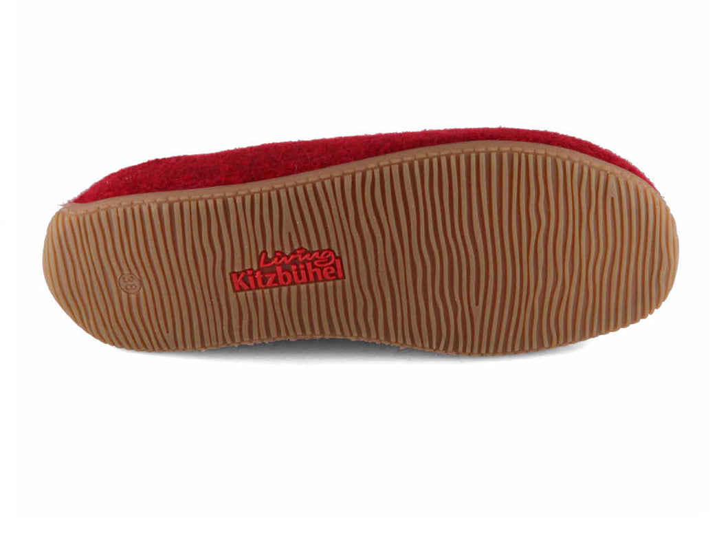 1 Living-Kitzbuehel-Women-Felt-Slippers-Swiss-Cross-dark-cherry #farbe_Red