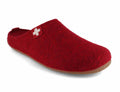Living-Kitzbuehel-Women-Felt-Slippers-Swiss-Cross-dark-cherry #farbe_Red