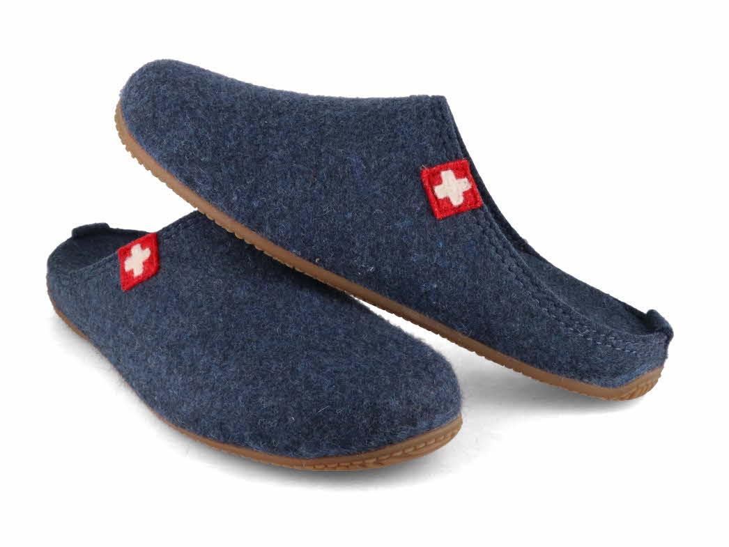 1 Living-Kitzbuehel-Men-Women-Felt-Slippers-Swiss-Cross-midnight-navy #farbe_Blue