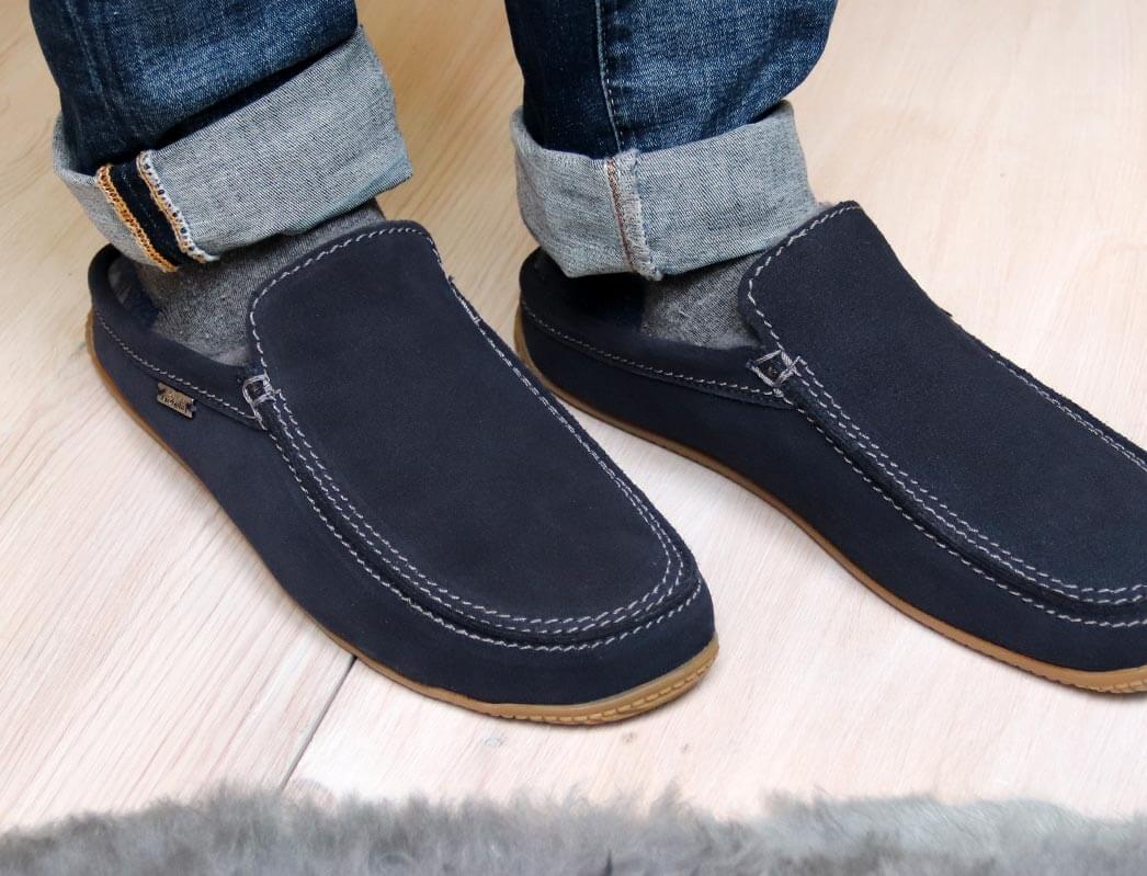 1 Living-Kitzbuehel-Mens-Sheepskin-Moccasins-Night-Blue #farbe_Blue