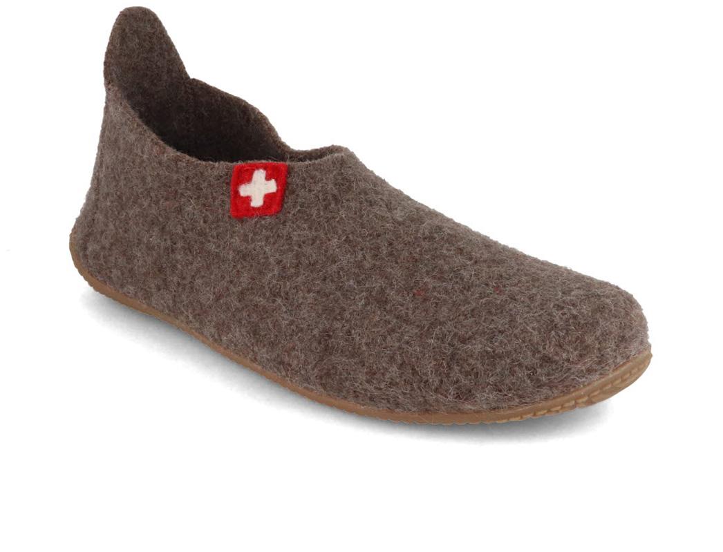 Living-Kitzbhel-Women-Slippers-Swiss-Cross-light-brown #farbe_Brown
