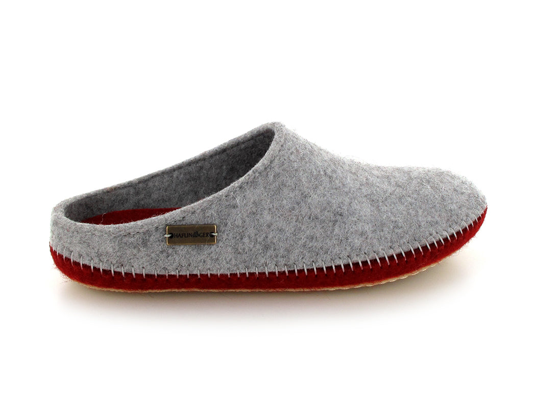 1 HAFLINGER-Felt-Slippers--PLoft-Duo-GrayRed #farbe_Colorful