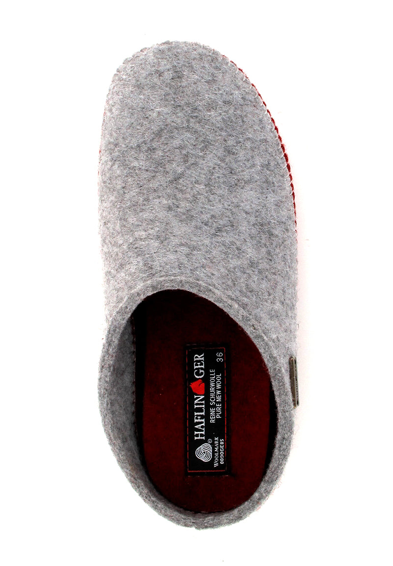 1 HAFLINGER-Felt-Slippers--PLoft-Duo-GrayRed #farbe_Colorful
