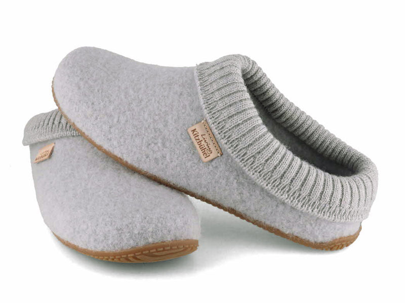 1 Living-Kitzbuehel-Womens-Slippers-With-A-Knitted-Cuff-light-gray