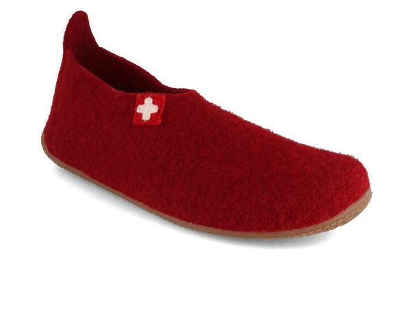 LIVING-KITZBHEL-Women-Slipper-Swiss-Cross-dark-cherry #farbe_Red