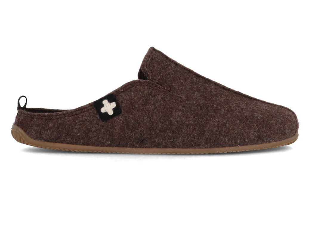 1 Living-Kitzbhel-Men-Felt-Slippers-Swiss-cross-brown #farbe_Brown