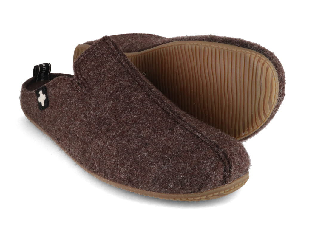 1 Living-Kitzbhel-Men-Felt-Slippers-Swiss-cross-brown #farbe_Brown
