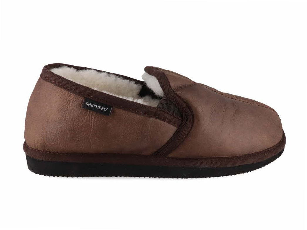 1 SHEPHERD-Men-Slippers-Bosse-oiled-antique #farbe_Brown