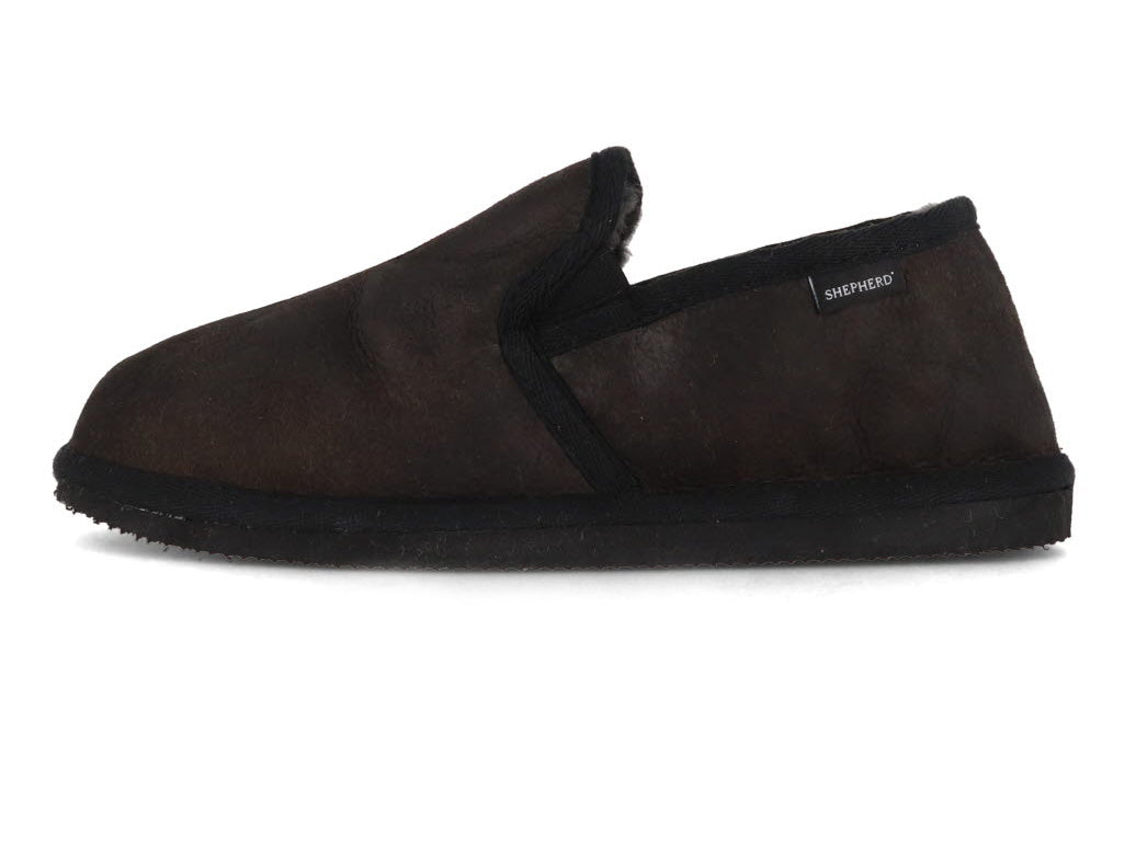 1 SHEPHERD-Men-Lambskin-Slippers-Bosse-black #farbe_Black