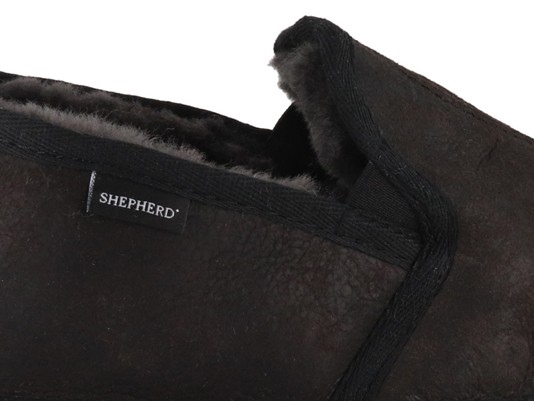 1 SHEPHERD-Men-Lambskin-Slippers-Bosse-black #farbe_Black