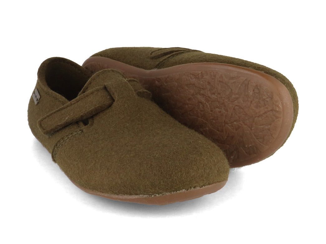 1 HAFLINGER-Women-Men-Closed-Heel-Velcro-Slippers-Everest-Focus-olive #farbe_Green