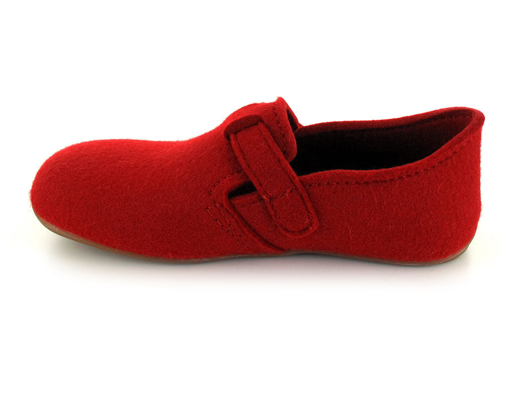 haflinger-hook-and-loop-slippers-everest-focus #color_ruby red