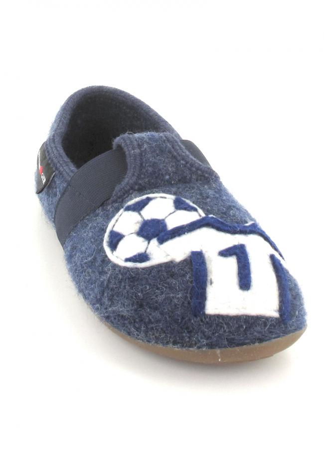 1 HAFLINGER-Slipper--Everest-Mats-Jeans #farbe_Blue