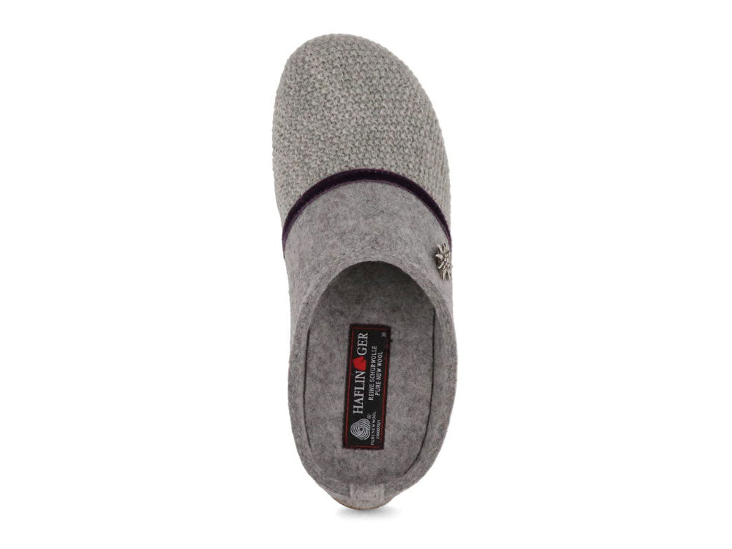 1 HAFLINGER-Wool-Slippers--Everest-Edelwei-Stone-Gray #farbe_Grey