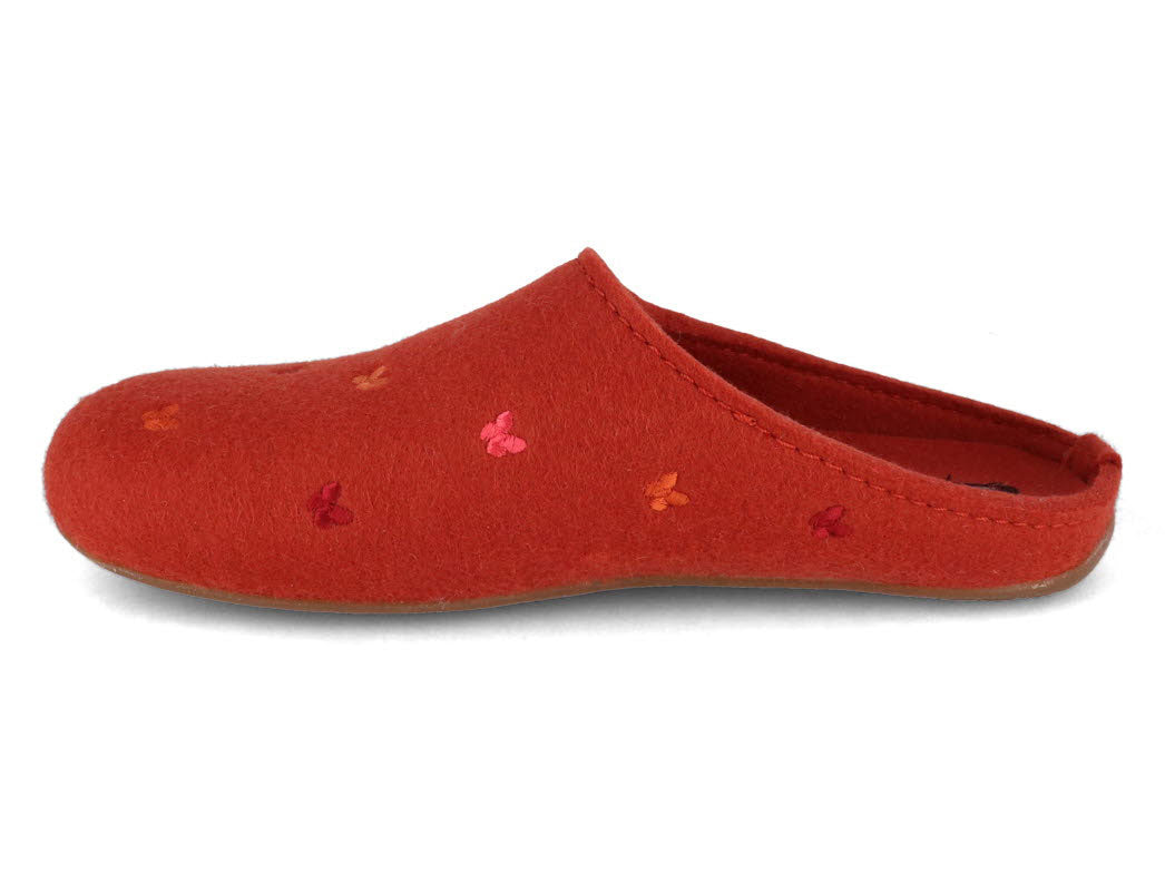 1 HAFLINGER-Slipper--Everest-Farfalline-Terracotta #farbe_Orange