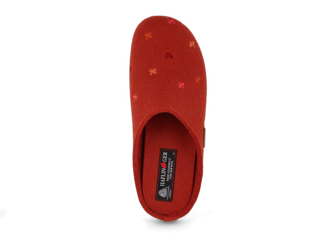 1 HAFLINGER-Slipper--Everest-Farfalline-Terracotta #farbe_Orange