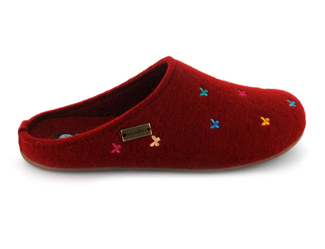 1 HAFLINGER-Slipper--Everest-Farfalline-Paprika #farbe_Red