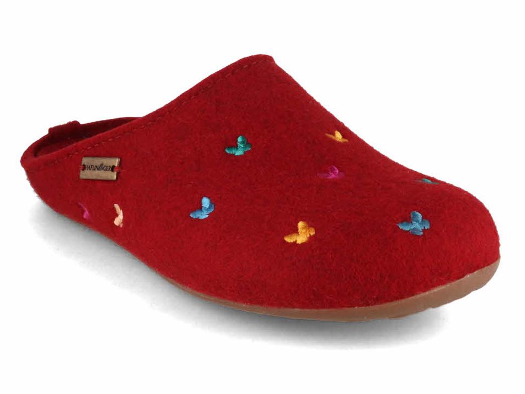 HAFLINGER-Slipper--Everest-Farfalline-Paprika #farbe_Red