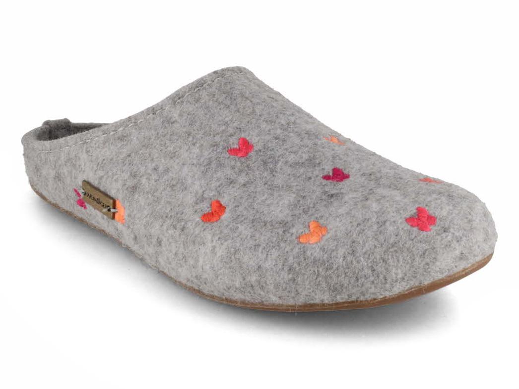 HAFLINGER-Slipper--Everest-Farfalline-Stone-Gray #farbe_Grey