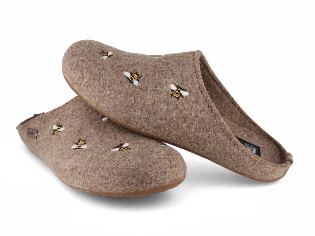 1 HAFLINGER-Women-Felt-Slippers-Everest-Api-turf #farbe_Beige