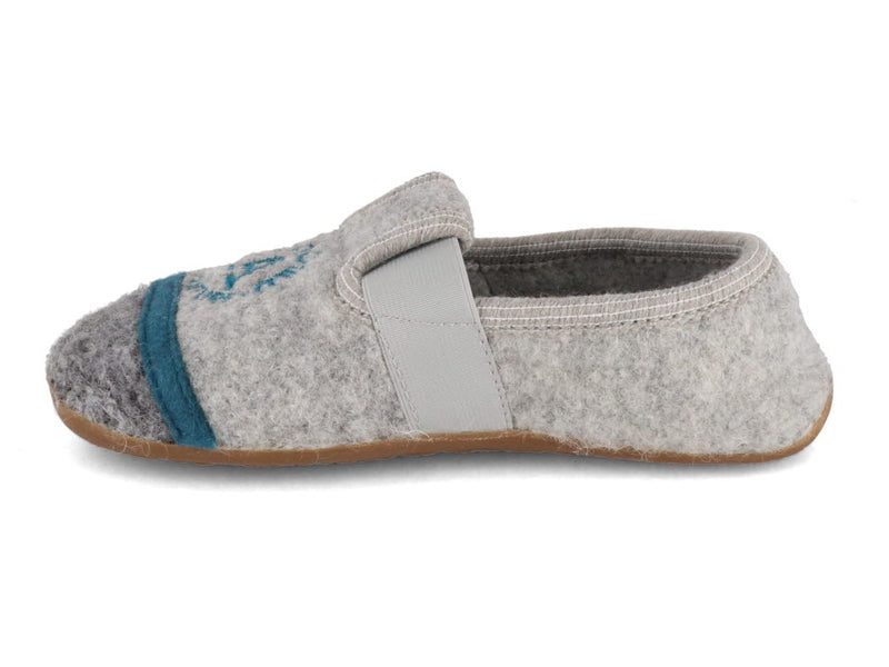1 HAFLINGER-Kids-Slippers--Wild-Child-Stone-Gray