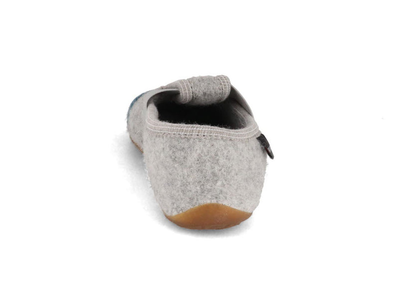 1 HAFLINGER-Kids-Slippers--Wild-Child-Stone-Gray