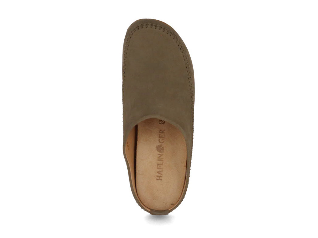 1 HAFLINGER-Women-Men-leather-Slippers-Everest-Softi-reed #farbe_Oliv