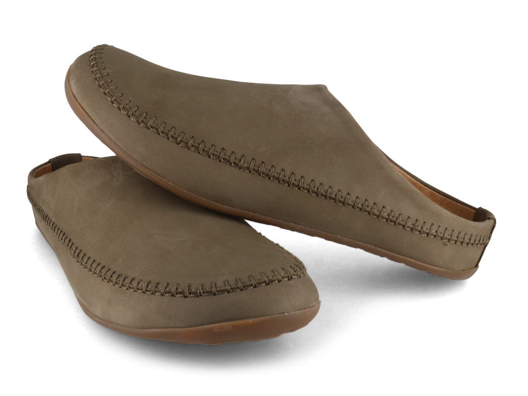 1 HAFLINGER-Women-Men-leather-Slippers-Everest-Softi-reed #farbe_Oliv