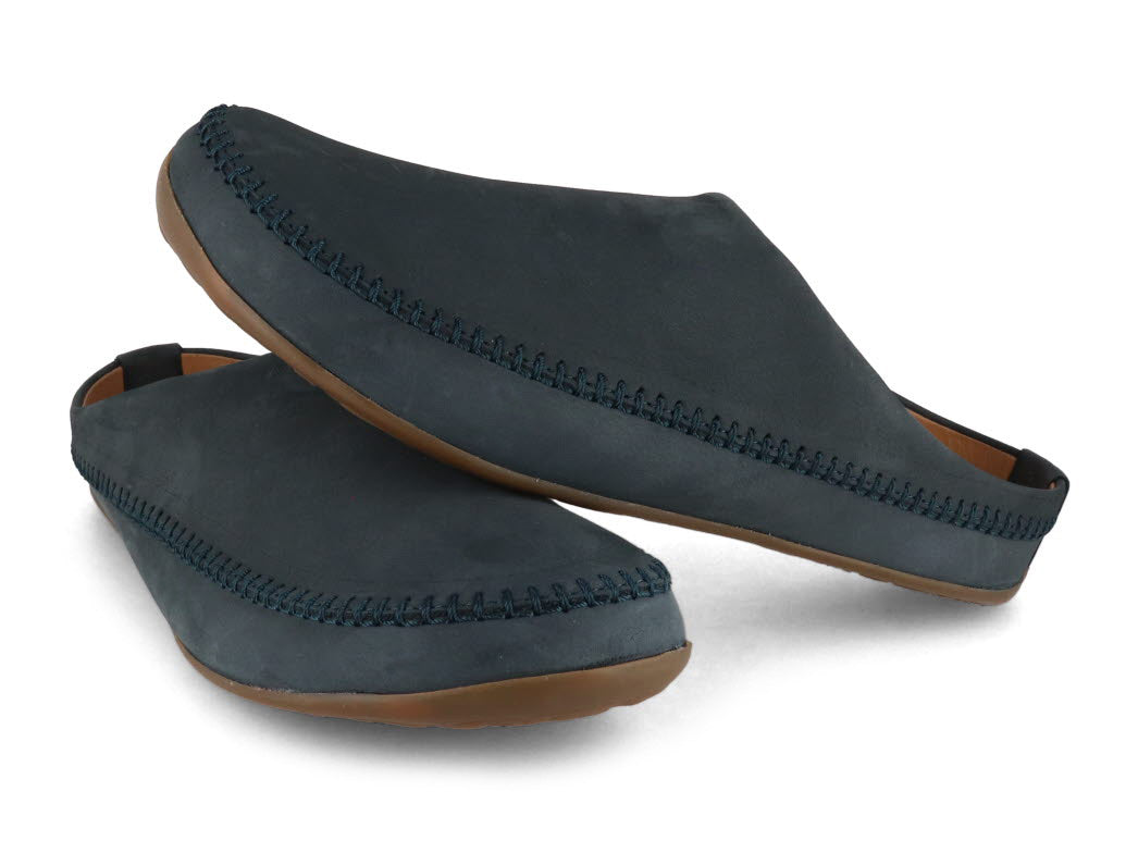 1 HAFLINGER-Women-Men-leather-Slippers-Everest-Softi-ocean #farbe_Blue