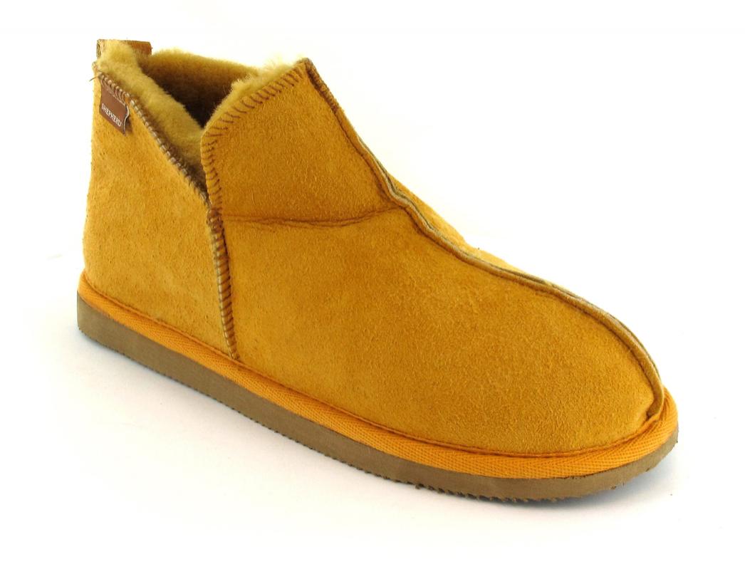 shepherd-annie-women's-shearling-booties #color_mustard/honey
