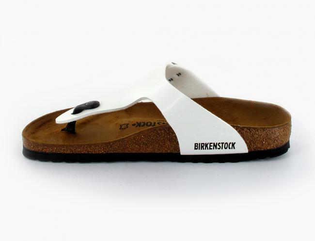 birkenstock-narrow-faux-leather-thong-sandals-gizeh #color_white/black
