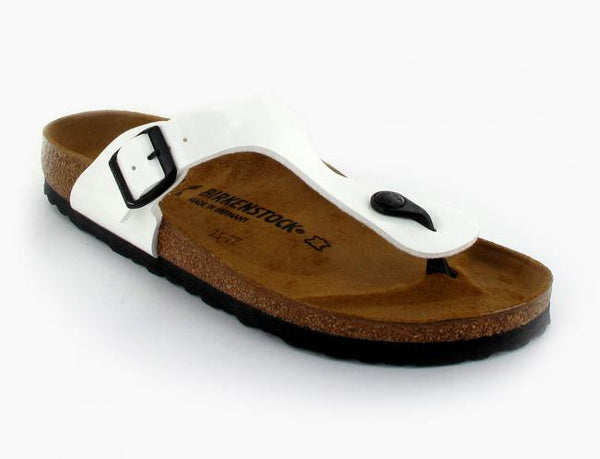 birkenstock-narrow-faux-leather-thong-sandals-gizeh #color_white/black
