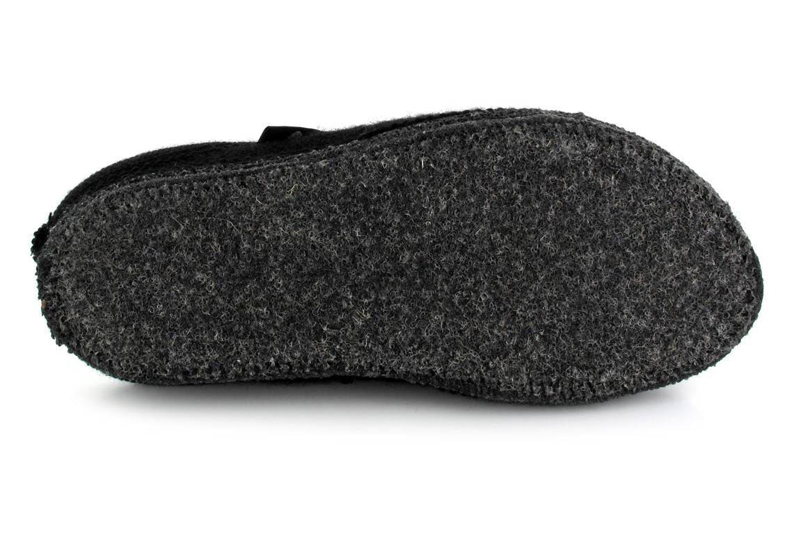 1 HAFLINGER-Boiled-Wool-Soft-Sole-Slipper--Alaska-Black #farbe_Black